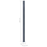 Pali di Recinzione 2 pz Grigio Scuro 185 cm in Alluminio
