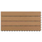 Piastrelle per Decking in WPC 6 pz 60x30 cm 1,08 m Marrone