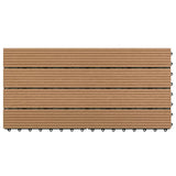 Piastrelle per Decking in WPC 6 pz 60x30 cm 1,08 m Marrone