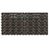 Piastrella per Decking 6 pcs Marrone 60 x 30 cm WPC