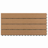 Piastrella per Decking 6 pcs Marrone 60 x 30 cm WPC