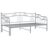 Telaio Divano Letto Estraibile Grigio in Metallo 90x200 cm