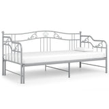 Telaio Divano Letto Estraibile Grigio in Metallo 90x200 cm