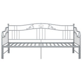 Telaio Divano Letto Estraibile Grigio in Metallo 90x200 cm