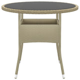 Set Mobili da Pranzo per Giardino 3 pz in Polyrattan Beige