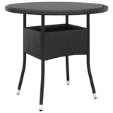 Set da Bistrot per Giardino 5 pz in Polyrattan Nero