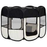 Box per Cani Pieghevole con Borsa Trasporto Nero 90x90x58 cm