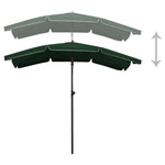 Ombrellone da Giardino con Palo 200x130 cm Verde