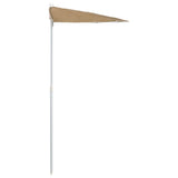 Ombrellone Semicircolare da Giardino con Palo 180x90 cm Tortora
