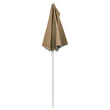 Ombrellone Semicircolare da Giardino con Palo 180x90 cm Tortora