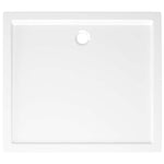 Piatto Doccia in ABS Rettangolare Bianco 80x90 cm