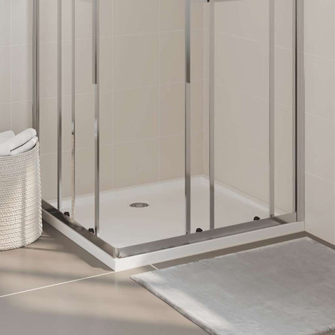 Piatto Doccia in ABS Rettangolare Bianco 80x90 cm