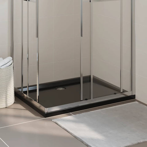 Piatto Doccia in ABS Rettangolare Nero 80x110 cm
