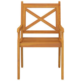 Set Mobili da Pranzo per Giardino 5 pz Legno Massello di Acacia