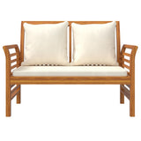 Set Salotto da Giardino 4pz con Cuscini Legno Massello Acacia