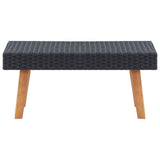 Set Divani da Giardino 5 pz con Cuscini in Polyrattan Nero