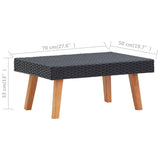 Set Divani da Giardino 5 pz con Cuscini in Polyrattan Nero