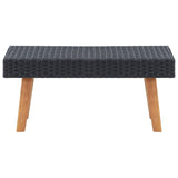 Set Divani da Giardino 4 pz con Cuscini in Polyrattan Nero
