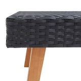 Set Divani da Giardino 4 pz con Cuscini in Polyrattan Nero