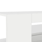 Mobile Porta TV con Luci LED Bianco Lucido 90x39x30 cm