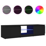 Mobile Porta TV con Luci LED Nero 140x40x36 cm