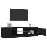 Mobile Porta TV con Luci LED Nero 140x40x36 cm