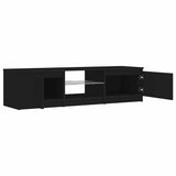 Mobile Porta TV con Luci LED Nero 140x40x36 cm