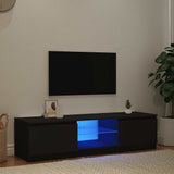 Mobile Porta TV con Luci LED Nero 140x40x36 cm