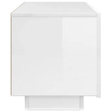 Mobile Porta TV Bianco Lucido 100x35x40 cm in Legno truciolato