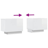 Mobile Porta TV Bianco Lucido 100x35x40 cm in Legno truciolato