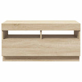 Mobile Porta TV con Luci LED Rovere Sonoma 80x35x40 cm