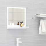 Specchio da Bagno Bianco 40x10,5x37 cm in Legno truciolato
