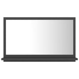 Specchio da Bagno Grigio 60x10,5x37 cm in Legno truciolato
