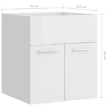 Mobile Sottolavabo Bianco Lucido 41x38,5x46cm Legno truciolato
