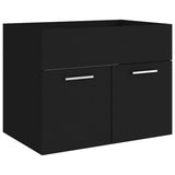 Mobile Sottolavabo Nero 60x38,5x46 cm in Legno truciolato