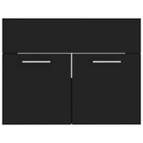 Mobile Sottolavabo Nero 60x38,5x46 cm in Legno truciolato