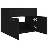 Mobile Sottolavabo Nero 60x38,5x46 cm in Legno truciolato