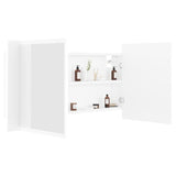 Armadietto a Specchio con Luci LED Bianco 90x12x45 in Acrilico