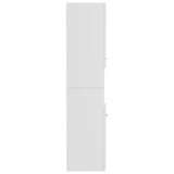 Armadietto Bagno Bianco Lucido 30x30x130cm in Legno truciolato