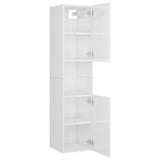 Armadietto Bagno Bianco Lucido 30x30x130cm in Legno truciolato