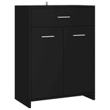 Mobile da Bagno Nero 60x33x80 cm in Legno tecnico