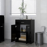 Mobile da Bagno Nero 60x33x80 cm in Legno tecnico