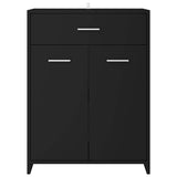 Mobile da Bagno Nero 60x33x80 cm in Legno tecnico