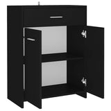 Mobile da Bagno Nero 60x33x80 cm in Legno tecnico