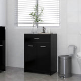 Mobile da Bagno Nero 60x33x80 cm in Legno tecnico