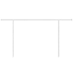 Set Pali per Tenda da Sole Bianco 450x245 cm Ferro