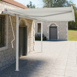 Set Pali per Tenda da Sole Bianco 450x245 cm Ferro