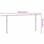 Set Pali per Tenda da Sole Bianco 600x245 cm Ferro