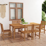 Set da pranzo da giardino 7 pz 180x90 cm in legno massello di teak