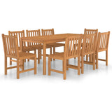 Set da pranzo da giardino 9 pz 180x90 cm in legno massello di teak